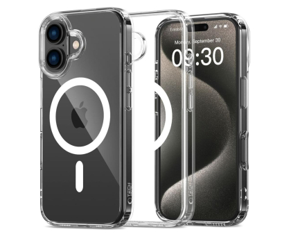 Etui do telefonów TECH-PROTECT Flexair Hybrid Magsafe do iPhone 16 Plus Clear 5906302311477